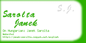 sarolta janek business card